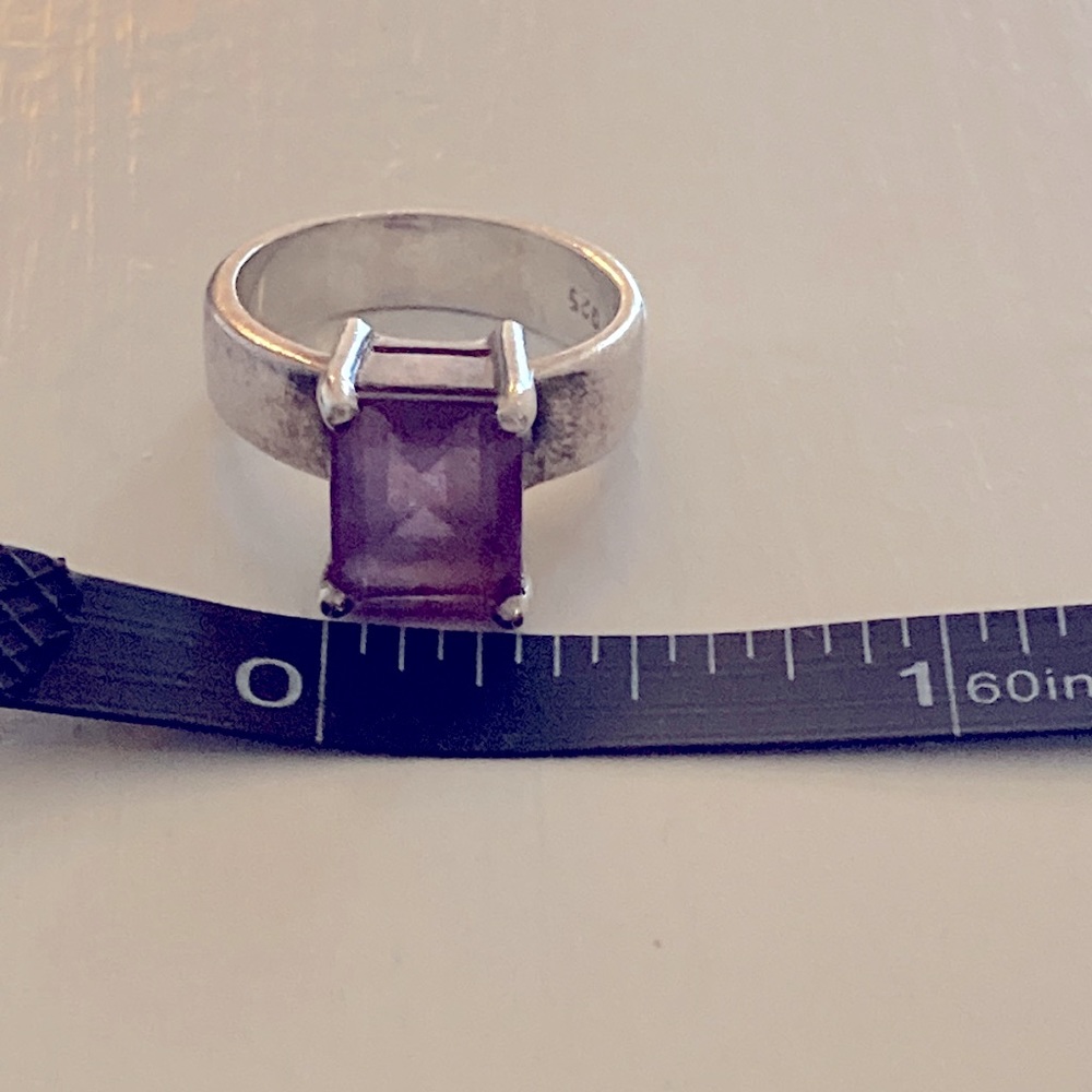 Hp Genuine Amethyst And Silver Ring - image 6
